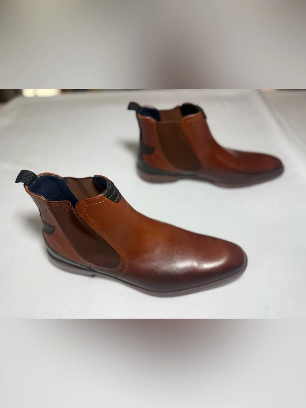 Stacy Adams Men’s Brown Leather Chelsea Ankle Boots